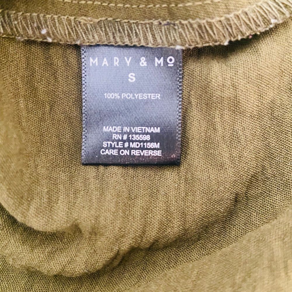 Womens Mary+Mo Green S Dress, Mid Length, 3/4 sleeves with buttons. - Picture 5 of 6